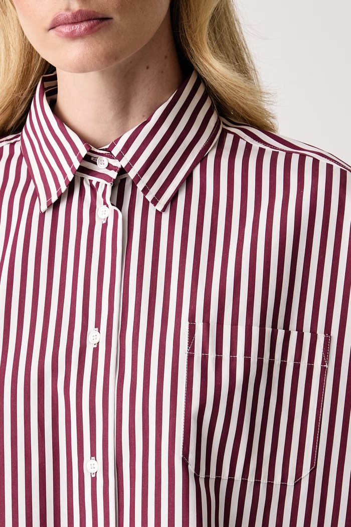 Košulja za žene od pamuka WKDOVATTA Weekend Max Mara 2625116052600 bordo