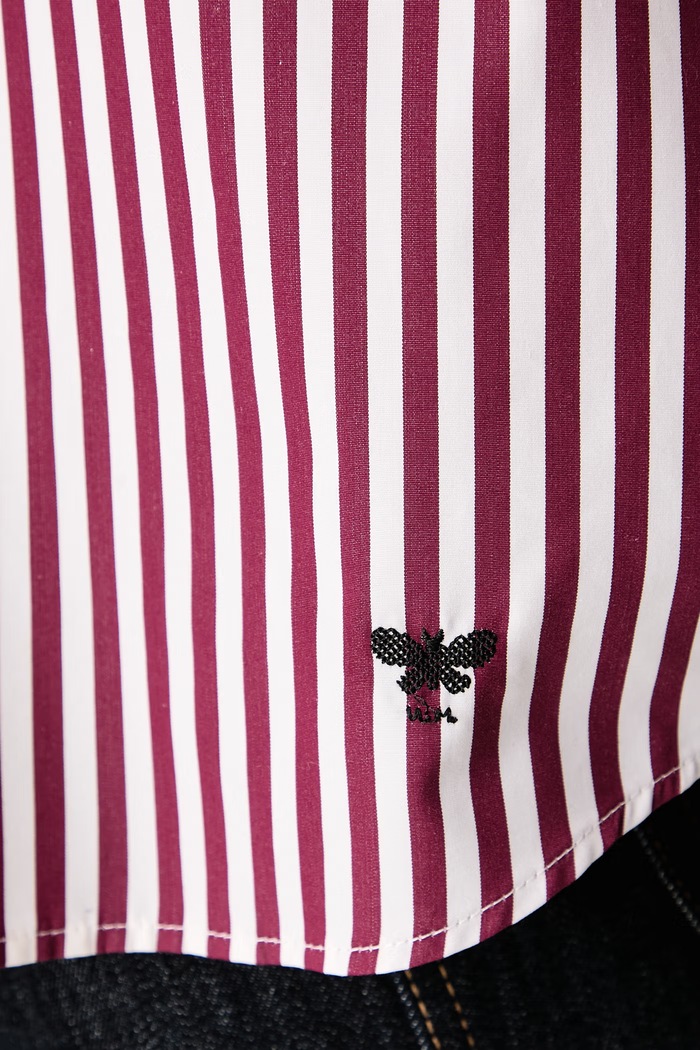 Košulja za žene od pamuka WKDOVATTA Weekend Max Mara bordo 2625116052600
