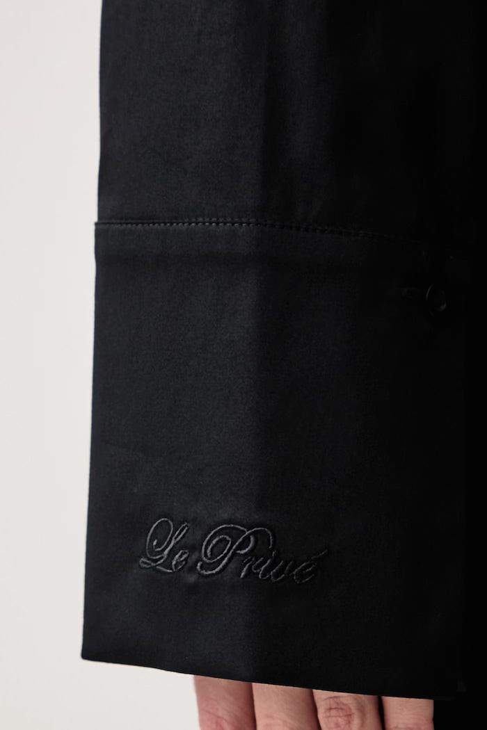 Le Privé Koszula damska bawełniana z elastanem APOLINE SHIRT NOIR LP00850