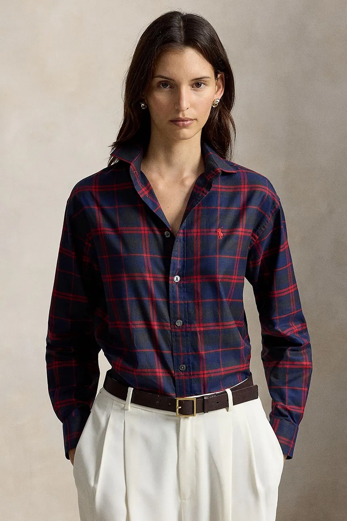 Polo Ralph Lauren Koszula damska bawełniana czerwony 211B23715