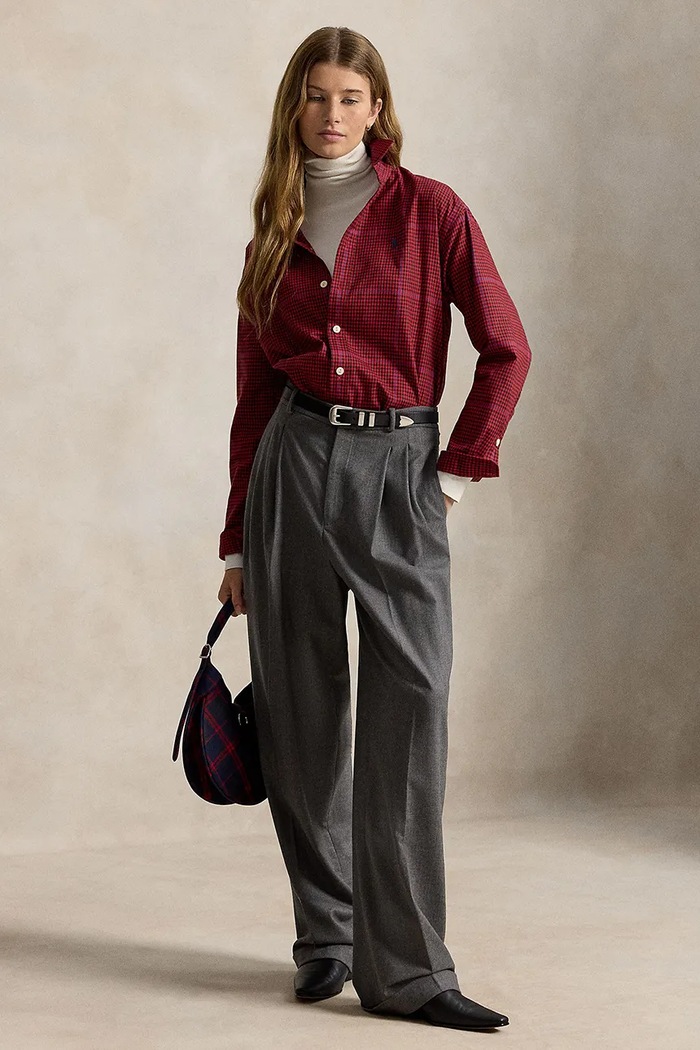 Odzież Polo Ralph Lauren Koszula damska bawełniana 211B36267 czerwony