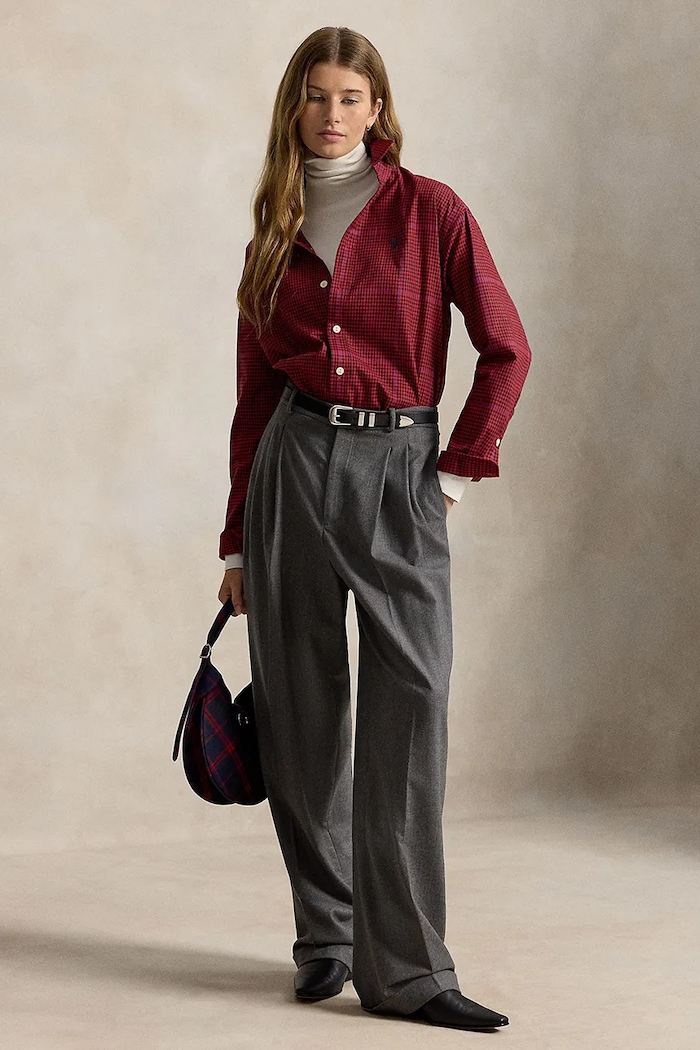 Odzież Polo Ralph Lauren Koszula damska bawełniana 211B36267 czerwony