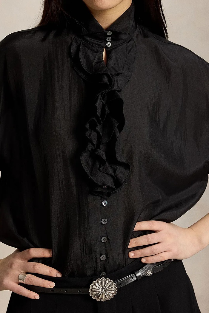 Koszula damska jedwabna Polo Ralph Lauren 211B30846 czarny