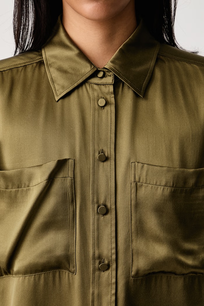 Frame THE MODERN UTILITY SHIRT cămașă din mătase pentru femei WS26WSH006