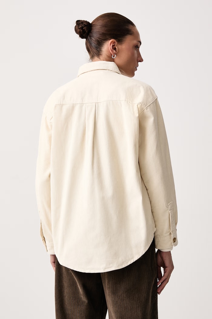 Ρούχα Levi's Πουκάμισο γυναικείο κοτλέ IRIS OVERSHIRT 001SS μπεζ
