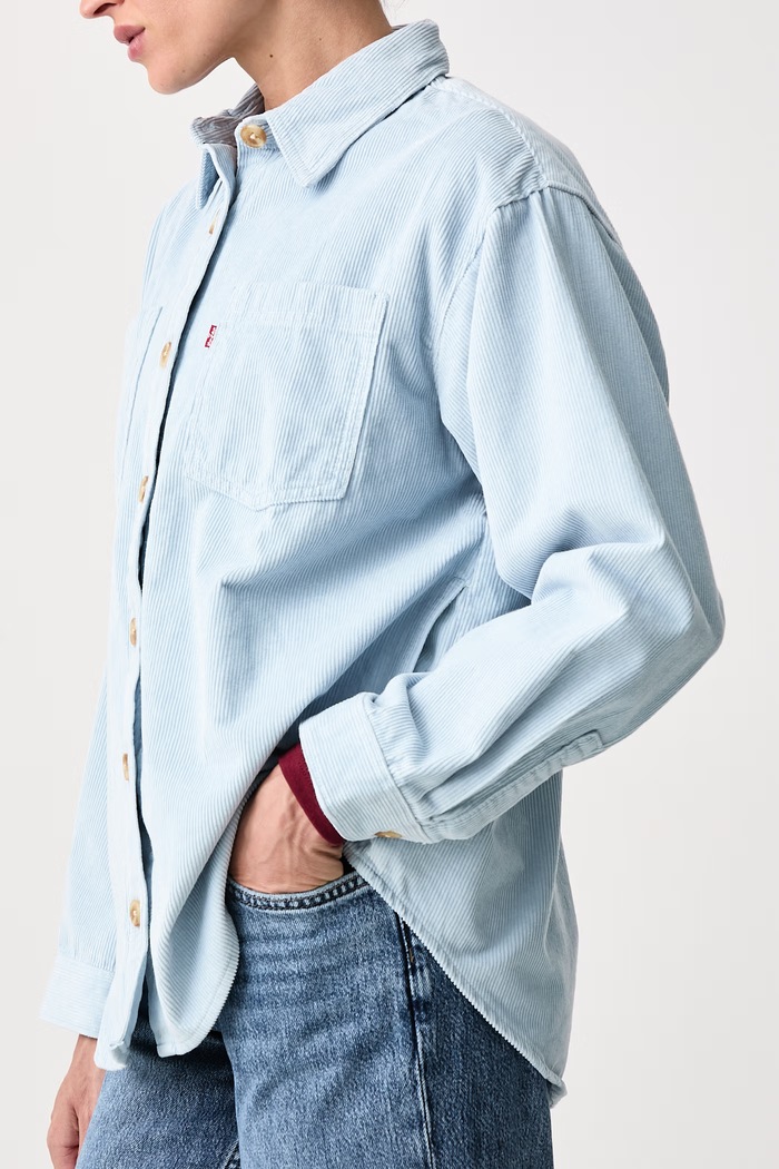 Πουκάμισο γυναικείο κοτλέ IRIS OVERSHIRT Levi's 001SS μπλε