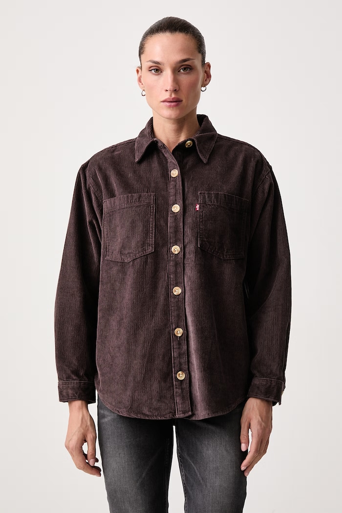 Levi's Koszula damska sztruksowa IRIS OVERSHIRT brązowy 001SS