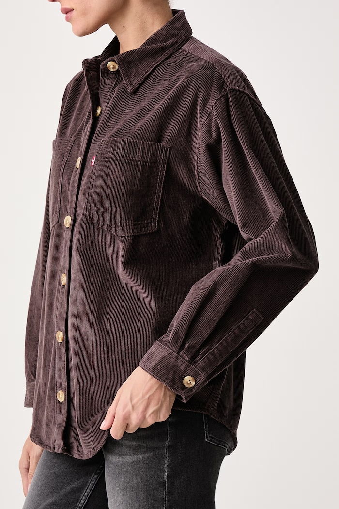 Koszula damska sztruksowa IRIS OVERSHIRT Levi's 001SS brązowy