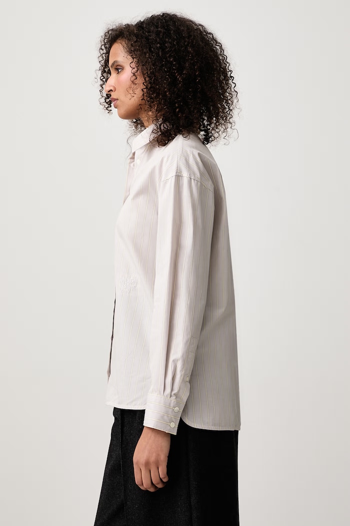 Casual koszula bawełniana damska Maison Kitsuné MRWWI09WC5101 beżowy