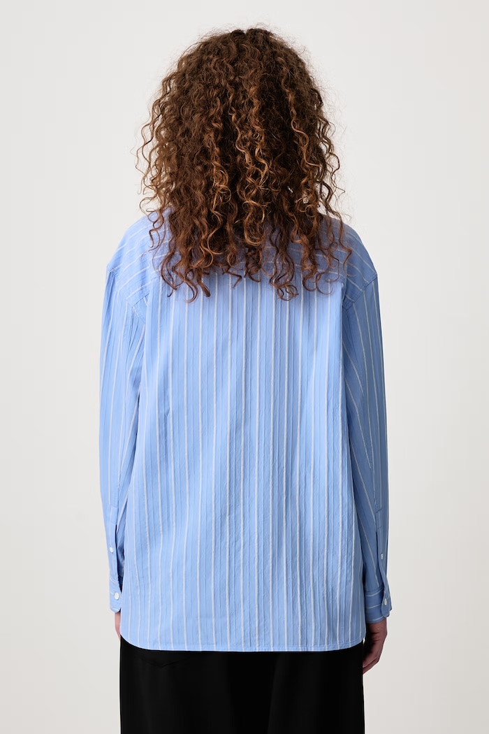 Odzież Maison Kitsuné Boyfriend koszula z wiskozy damska MRWWI04WC5109 niebieski