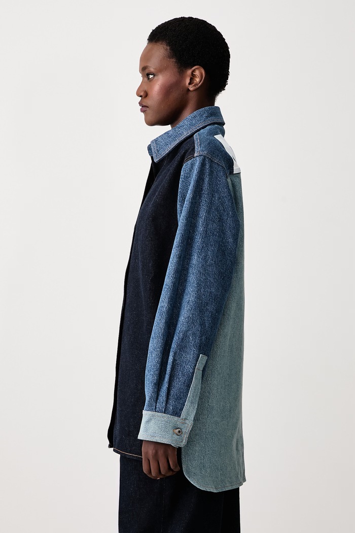 Half Arrow Mix πουκάμισο ντένιμ γυναικείο Off-White 2FB00601T μπλε