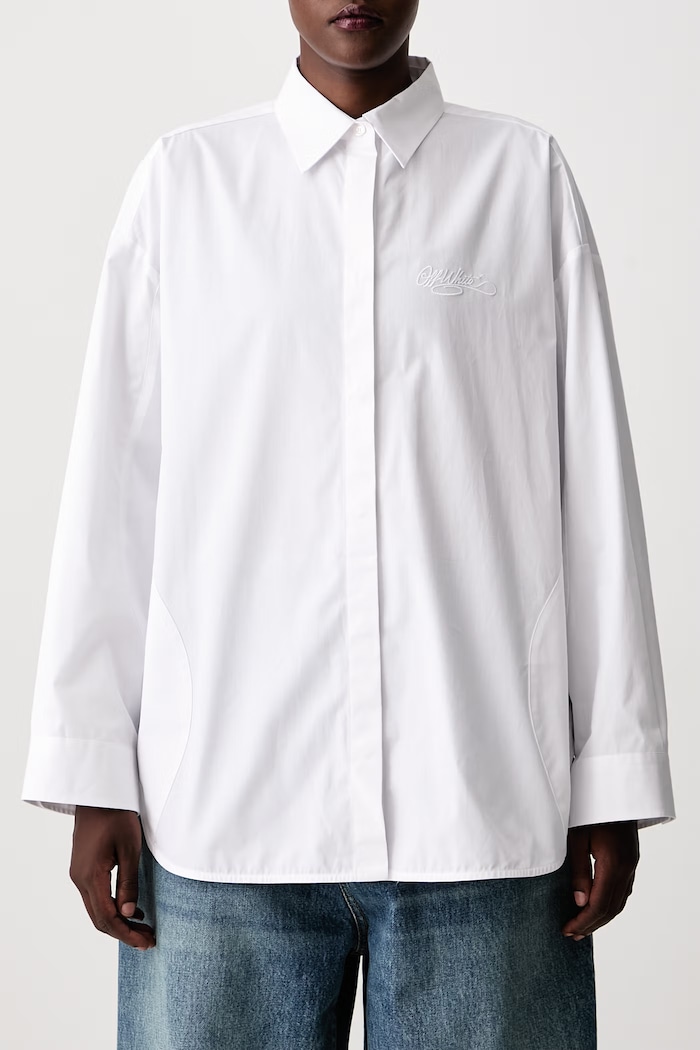 Co Pop Lover πουκάμισο βαμβακερό Off-White λευκό 2FB00371T