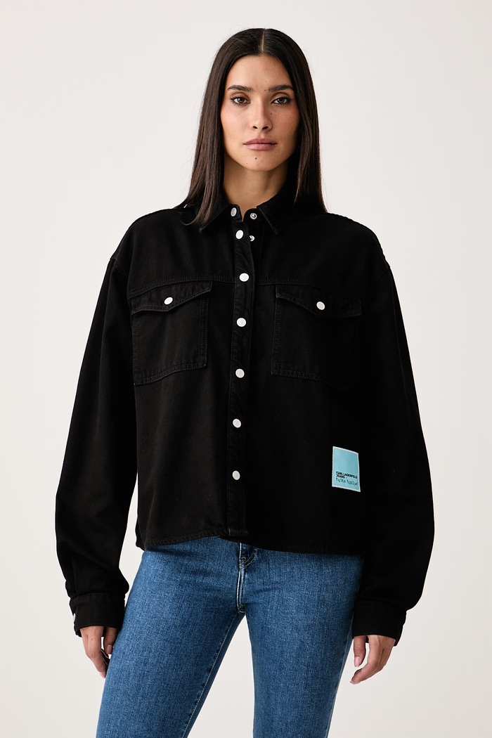 Karl Lagerfeld Jeans Koszula damska jeansowa x Pietro Terzini czarny B4W11004