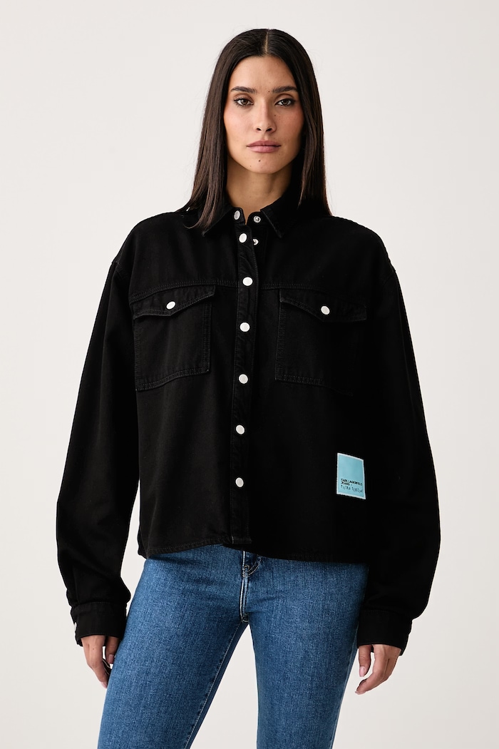 Karl Lagerfeld Jeans Koszula damska jeansowa x Pietro Terzini czarny B4W11004