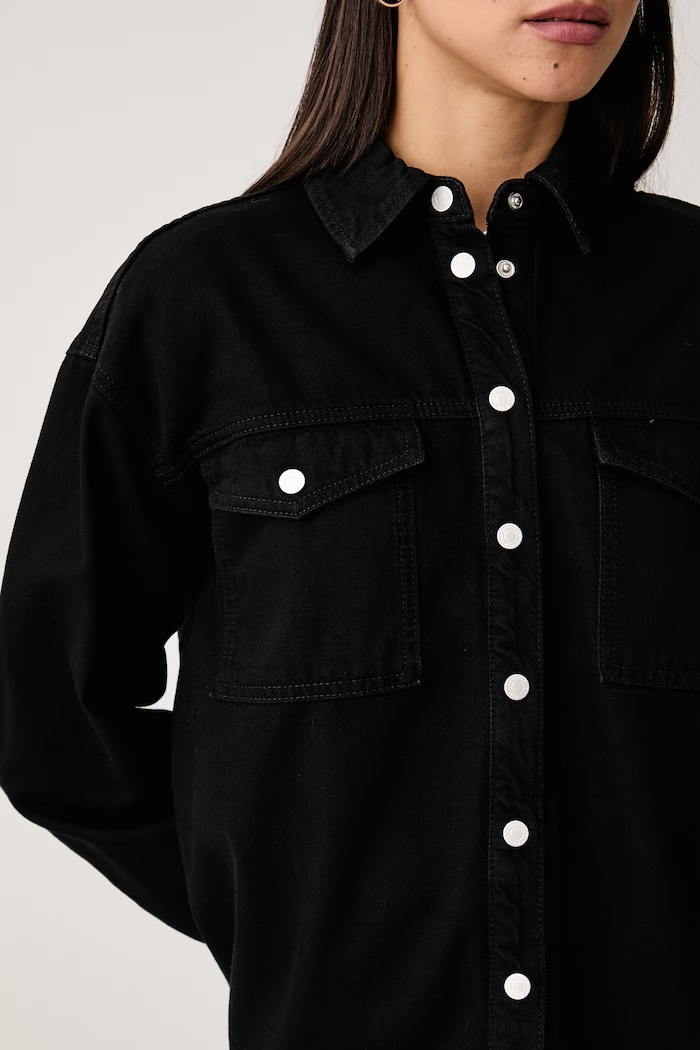 Koszula damska jeansowa x Pietro Terzini Karl Lagerfeld Jeans B4W11004 czarny