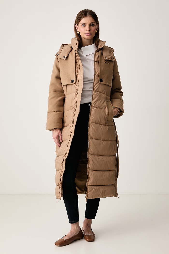 Karl Lagerfeld Блуза тип риза дамска с памук B4W11021 бял AW26