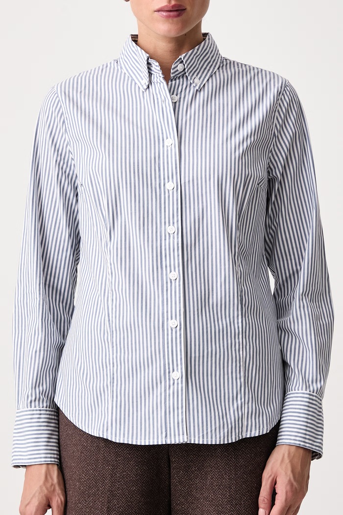 Koszula damska bawełniana z elastanem SLIM POPLIN Levi's 0084R niebieski