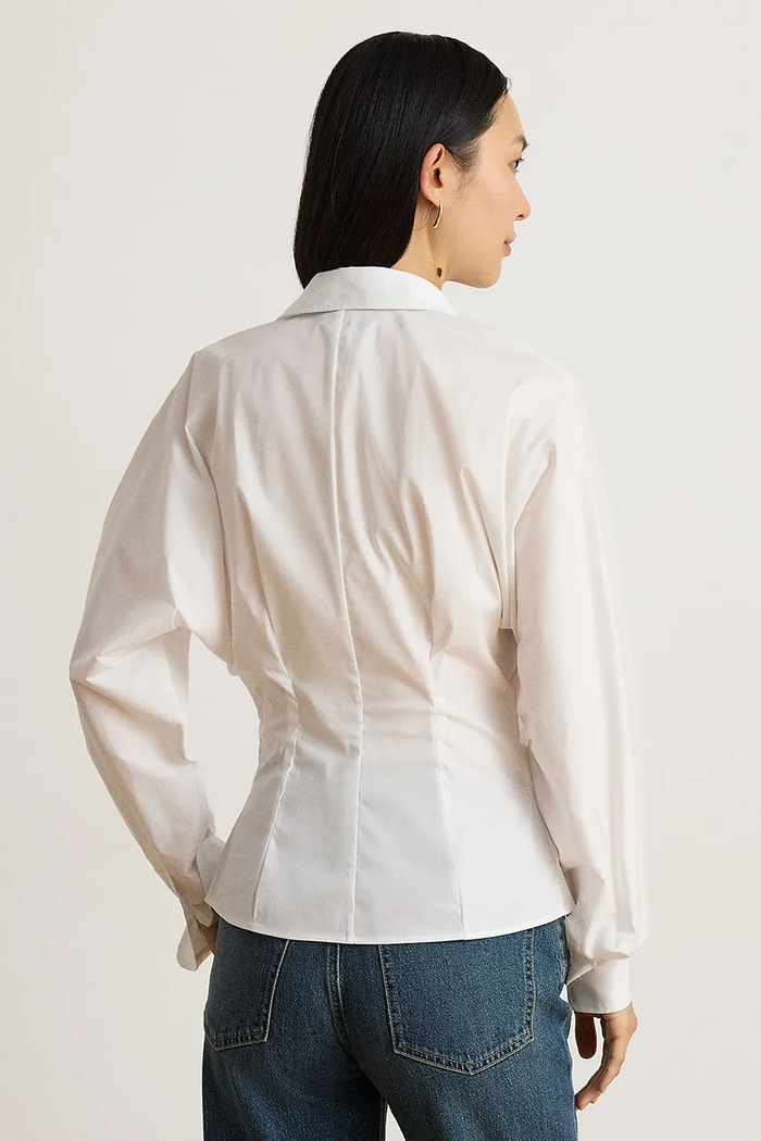 Lauren Ralph Lauren Koszula damska z bawełną 200B36197 biały AW26