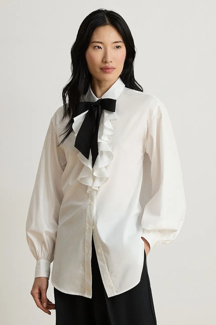 Lauren Ralph Lauren Koszula damska bawełniana biały 200B27658