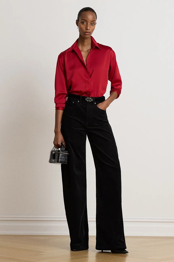 Odzież Lauren Ralph Lauren Koszula damska 200B27610 czerwony