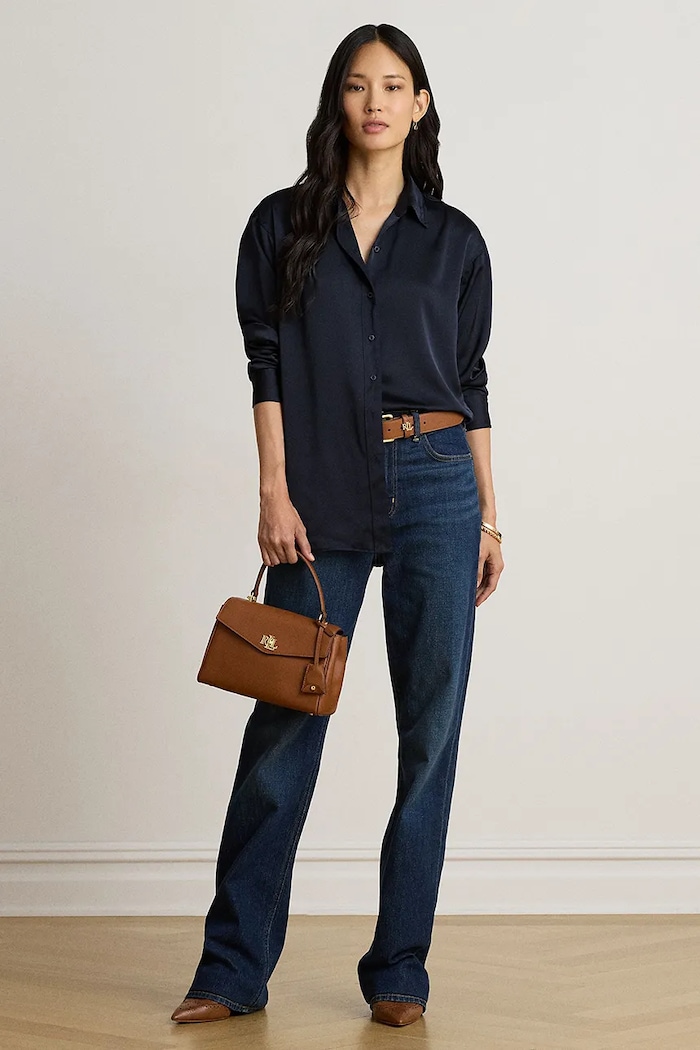 Odzież Lauren Ralph Lauren Koszula damska 200B27610 granatowy
