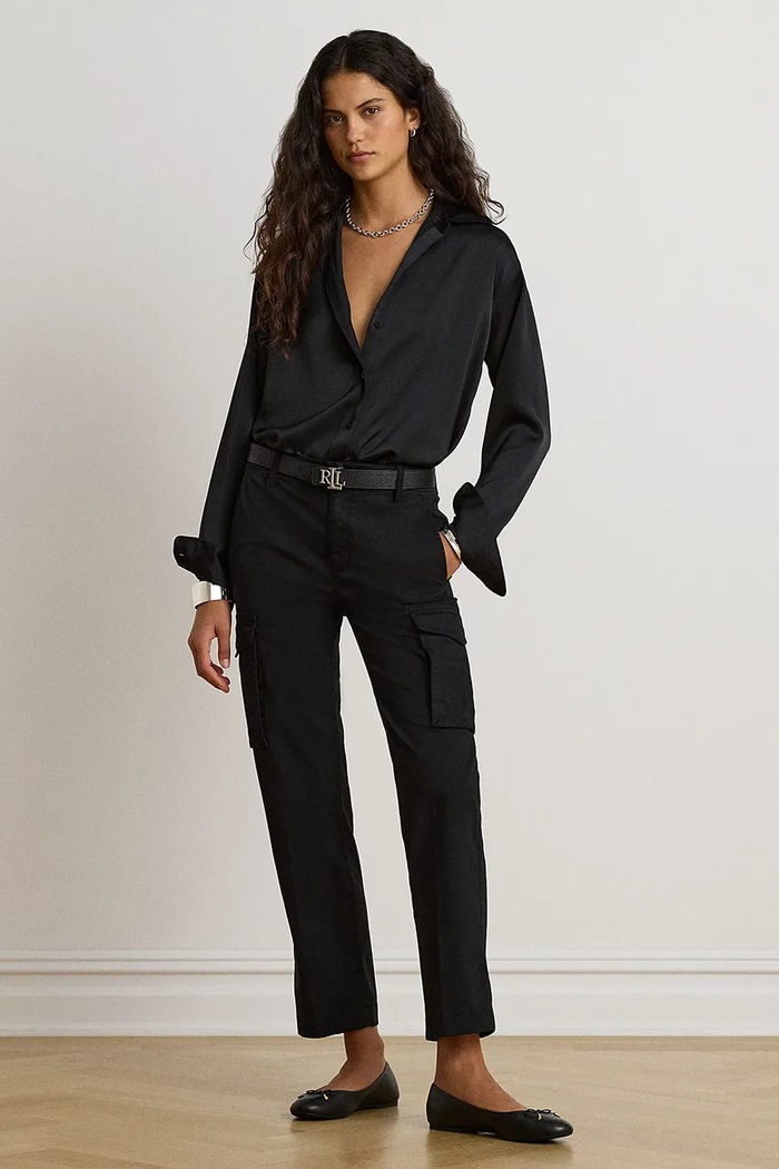 Lauren Ralph Lauren Cămașă pentru femei 200B27610 negru AW26