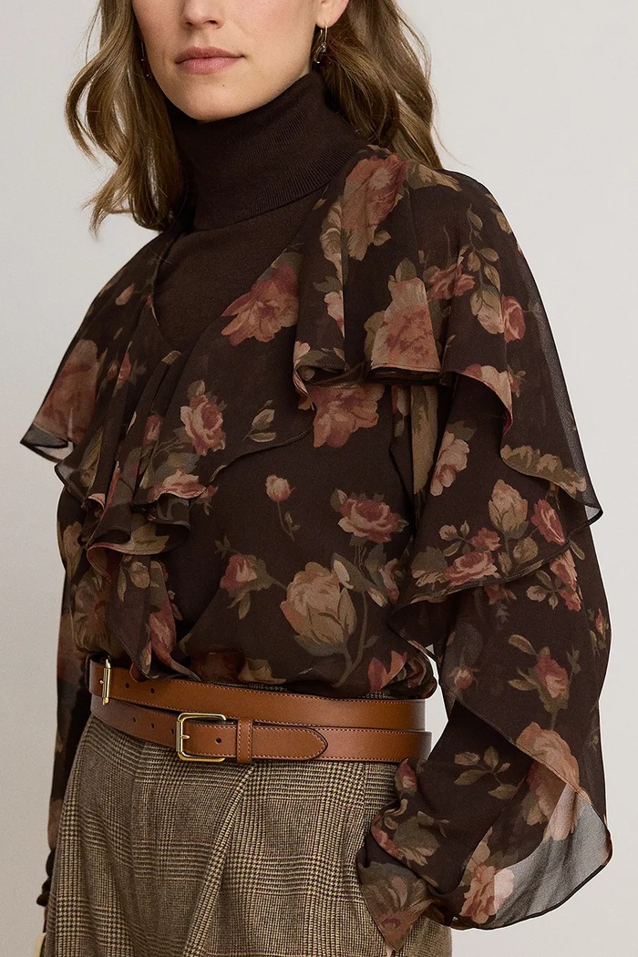 Bluzka damska Lauren Ralph Lauren 200B27602 brązowy