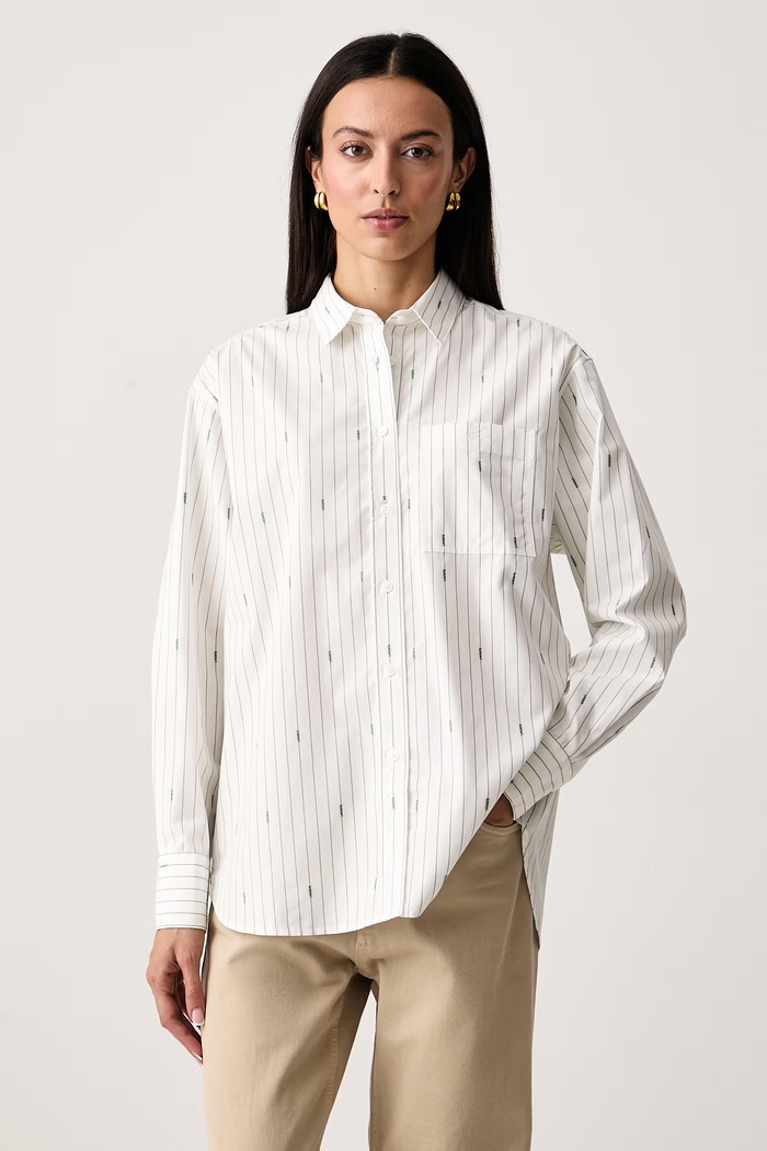 Lacoste Koszula damska bawełniana biały CF0212