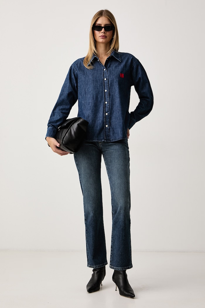Max&Co. Koszula damska jeansowa ULTIMO 2626116063200 granatowy AW26