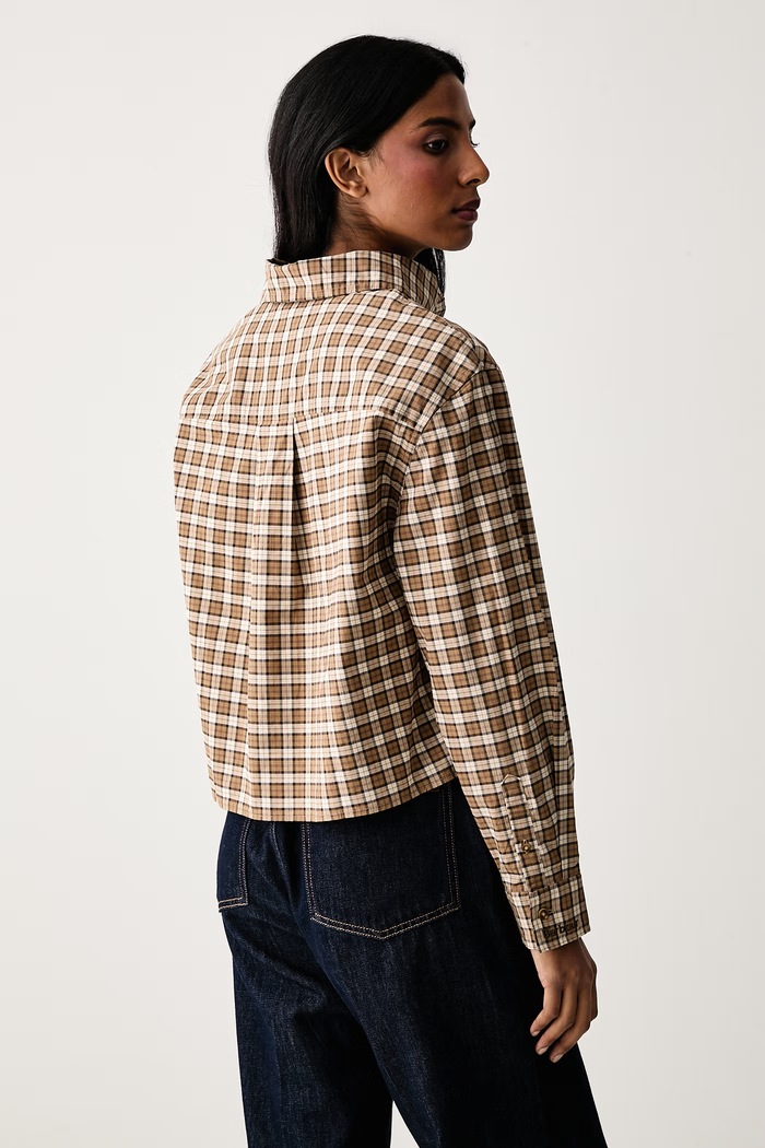 Odzież Barbour Koszula damska bawełniana z elastanem Ravenshill LSH1781 brązowy