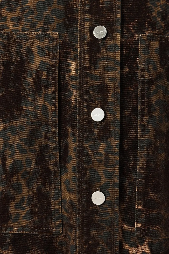Koszula damska jeansowa EDEN FLOCK AllSaints brązowy W039PF
