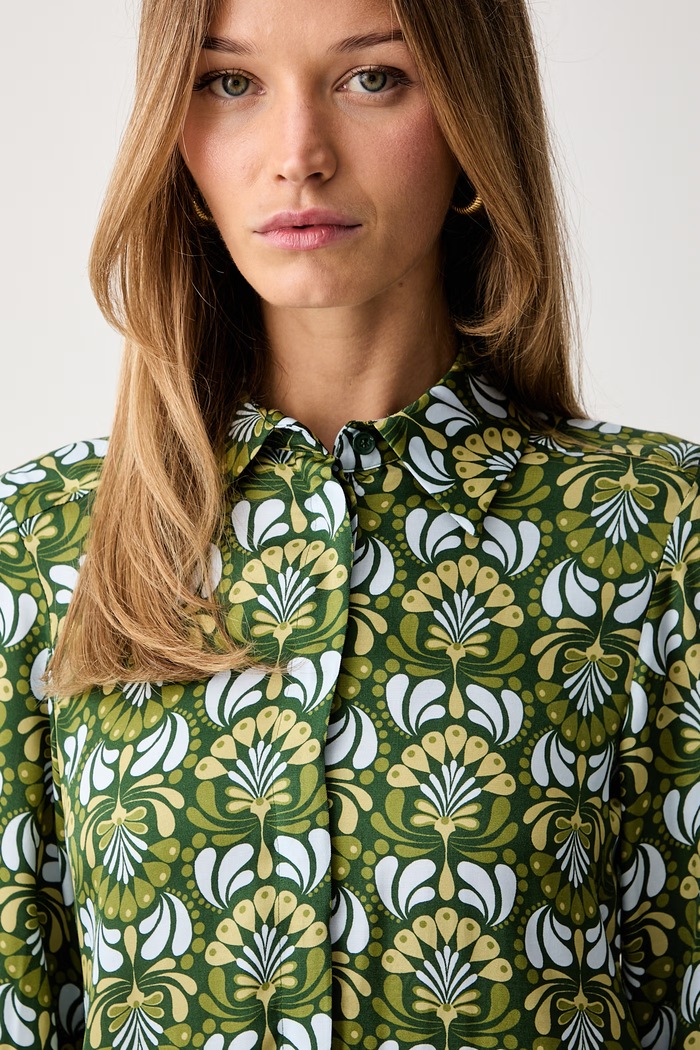 iBlues сорочка жіноча віскозна IBLODISSEA зелений 2627116161200