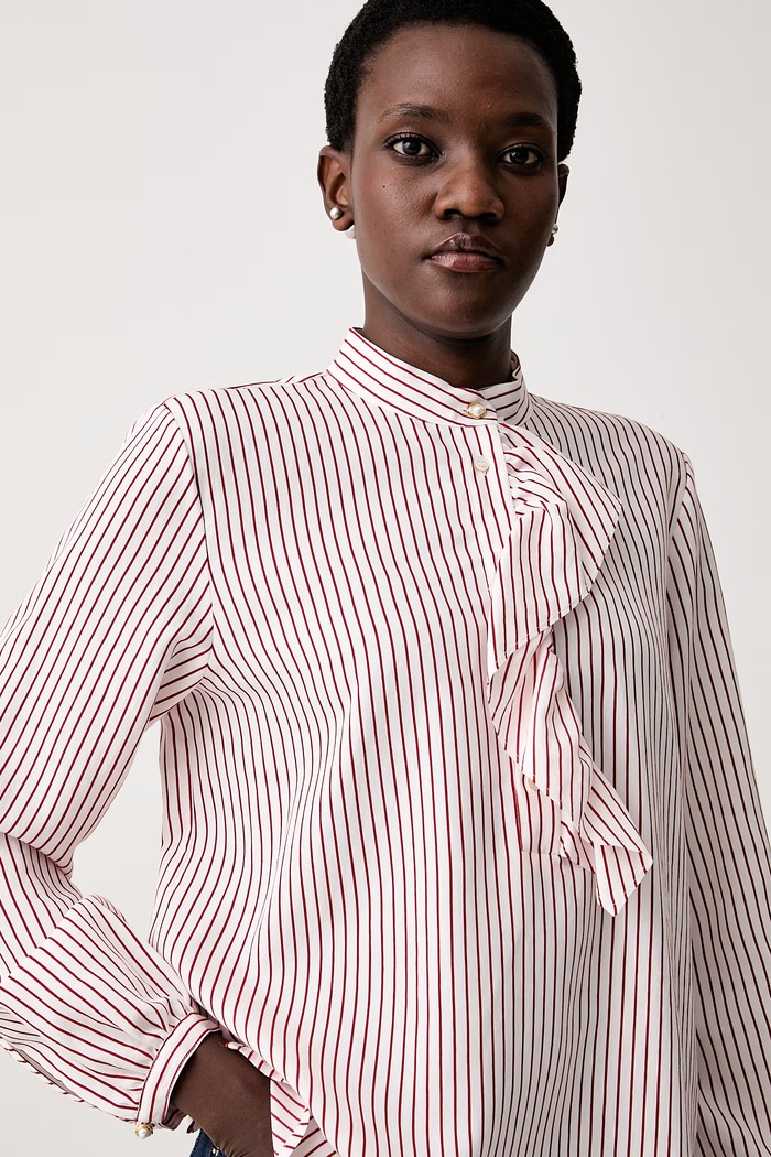 Bluza s volanima za žene s viskozom MLLKIWI Marella 2623116111200 crvena