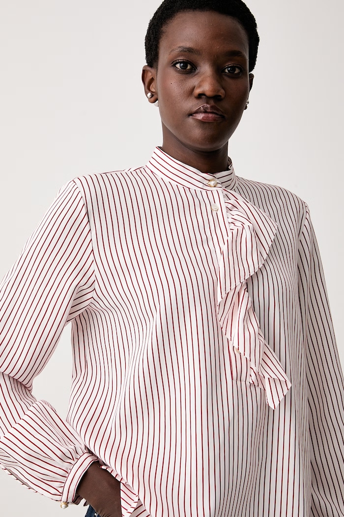 Bluza s volanima za žene s viskozom MLLKIWI Marella 2623116111200 crvena