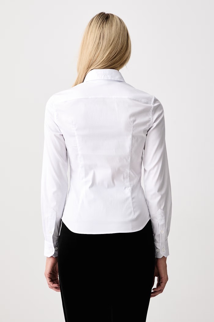 Odzież Vetements koszula damska z bawełną WH27SH039W biały