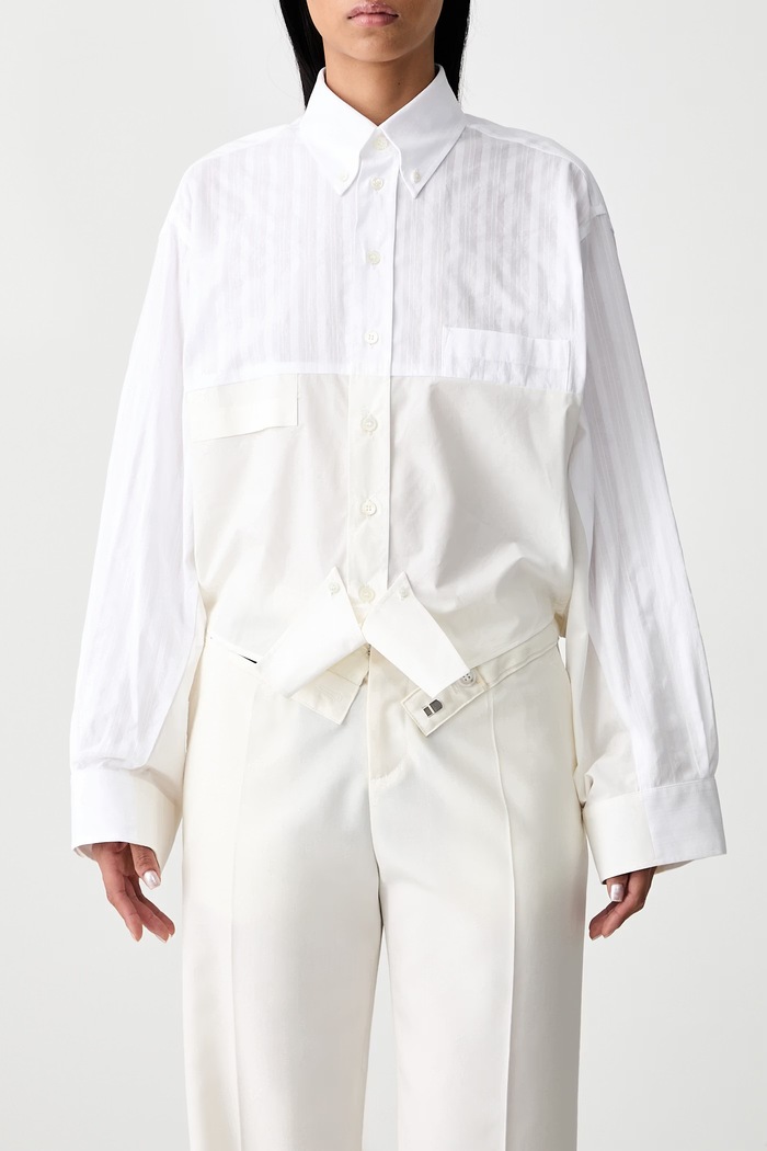 MM6 Maison Margiela koszula damska bawełniana S52DT0058.MTN128 biały