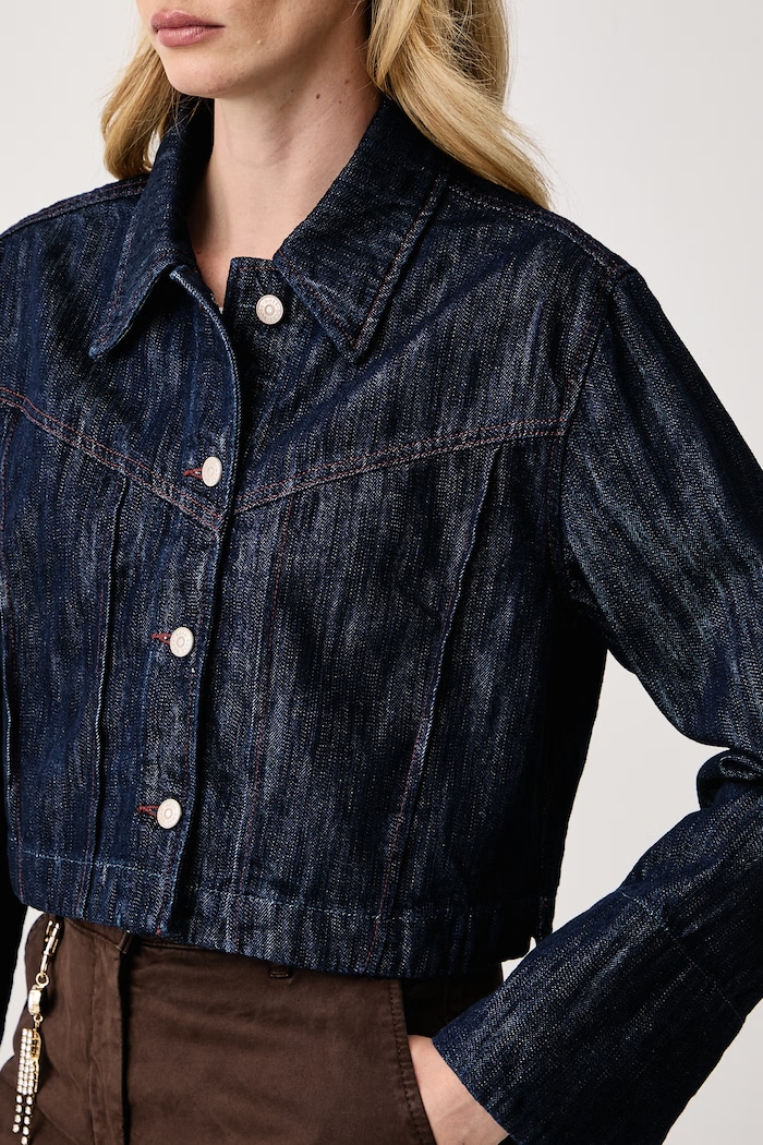 Srajca ženska denim C_SHIRT BOSS Orange 50569141 mornarsko modra