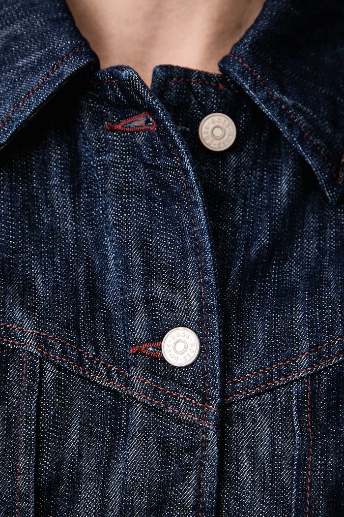 Srajca ženska denim C_SHIRT BOSS Orange mornarsko modra 50569141