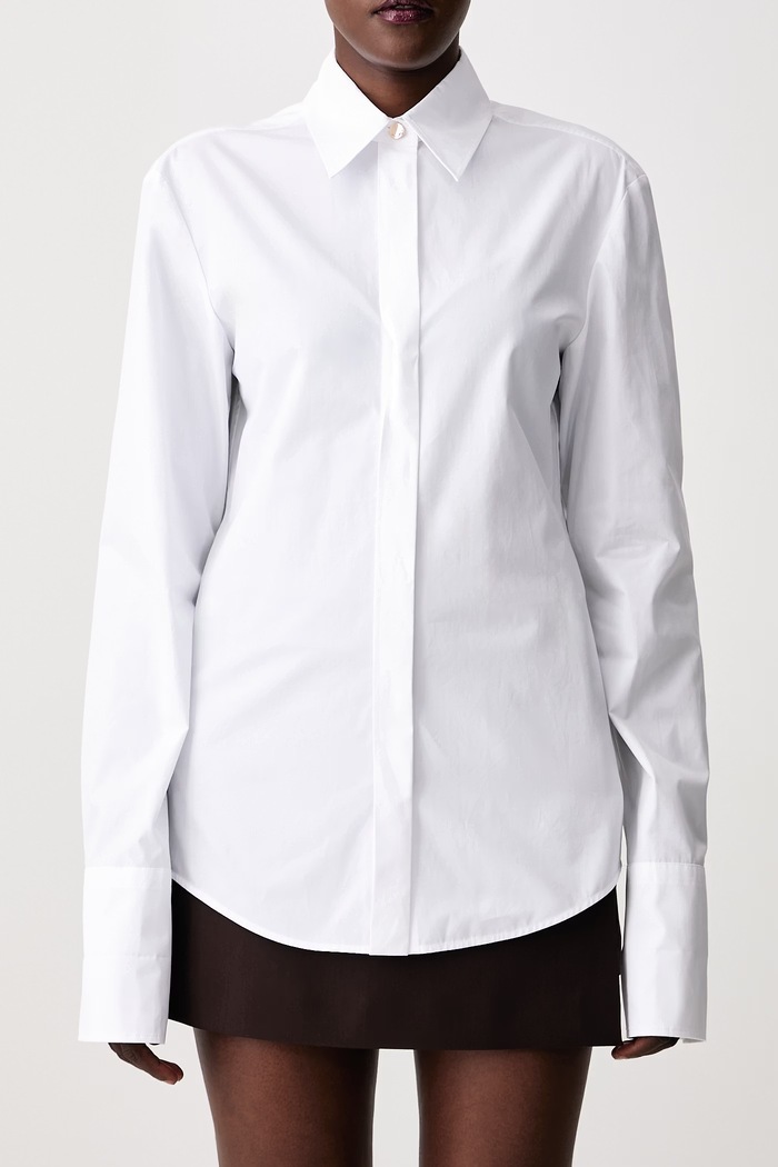 Sportmax Accordo koszula bawełniana damska 2622196011600 biały