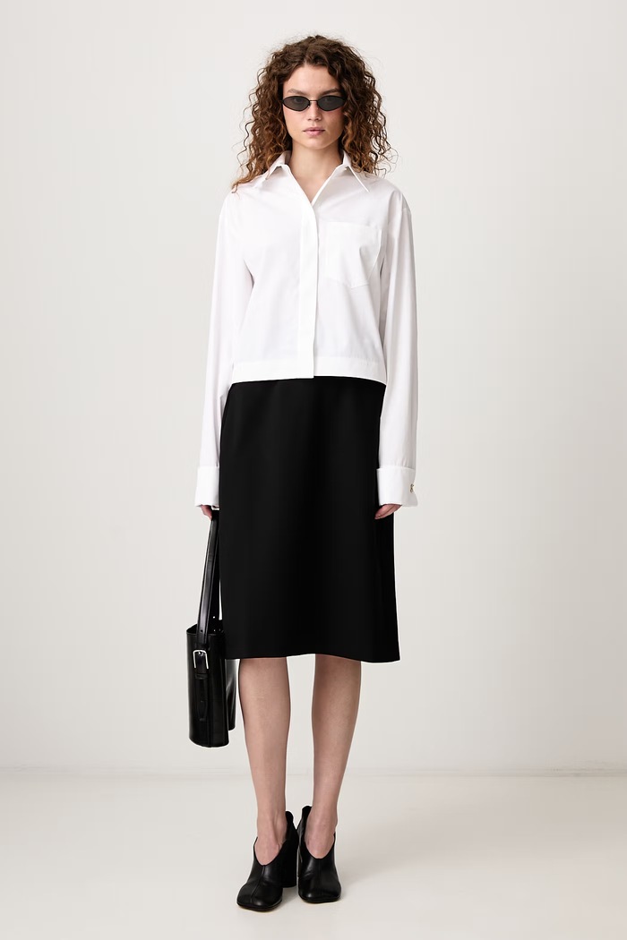 Sportmax Caladio koszula bawełniana damska 2622116012600 biały AW26