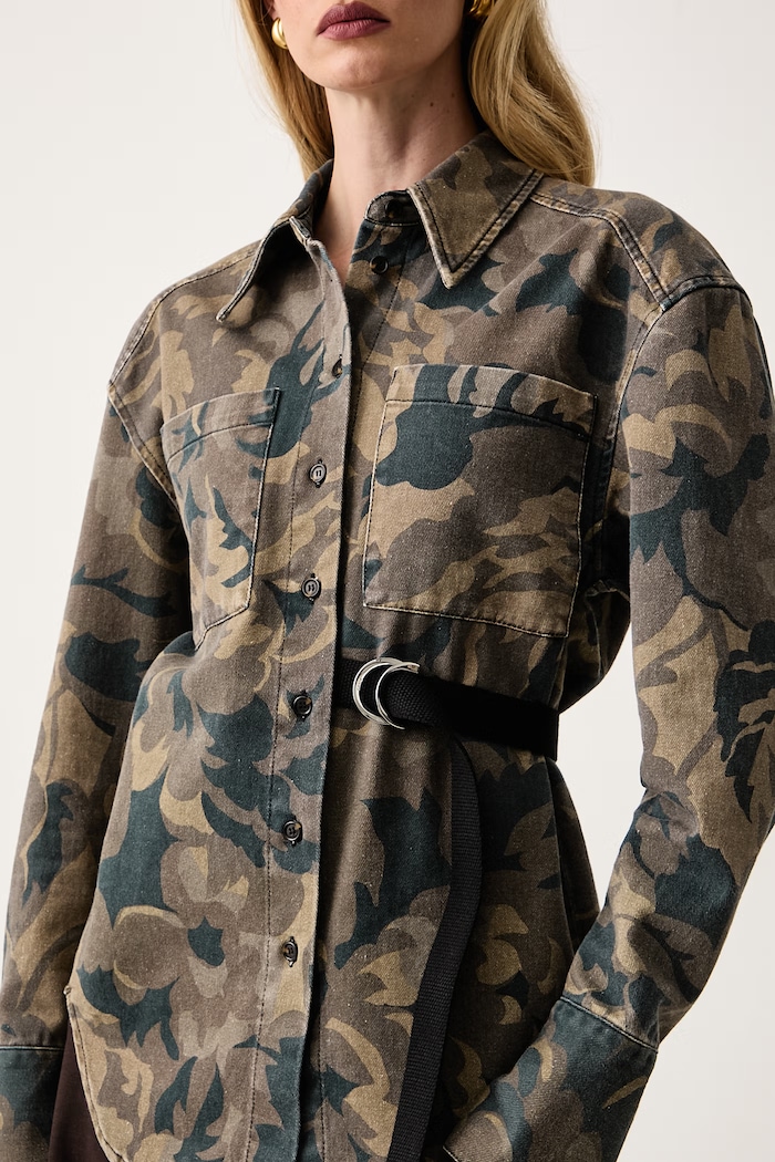 Koszula damska jeansowa Pinko 107767.A3NZ brązowy