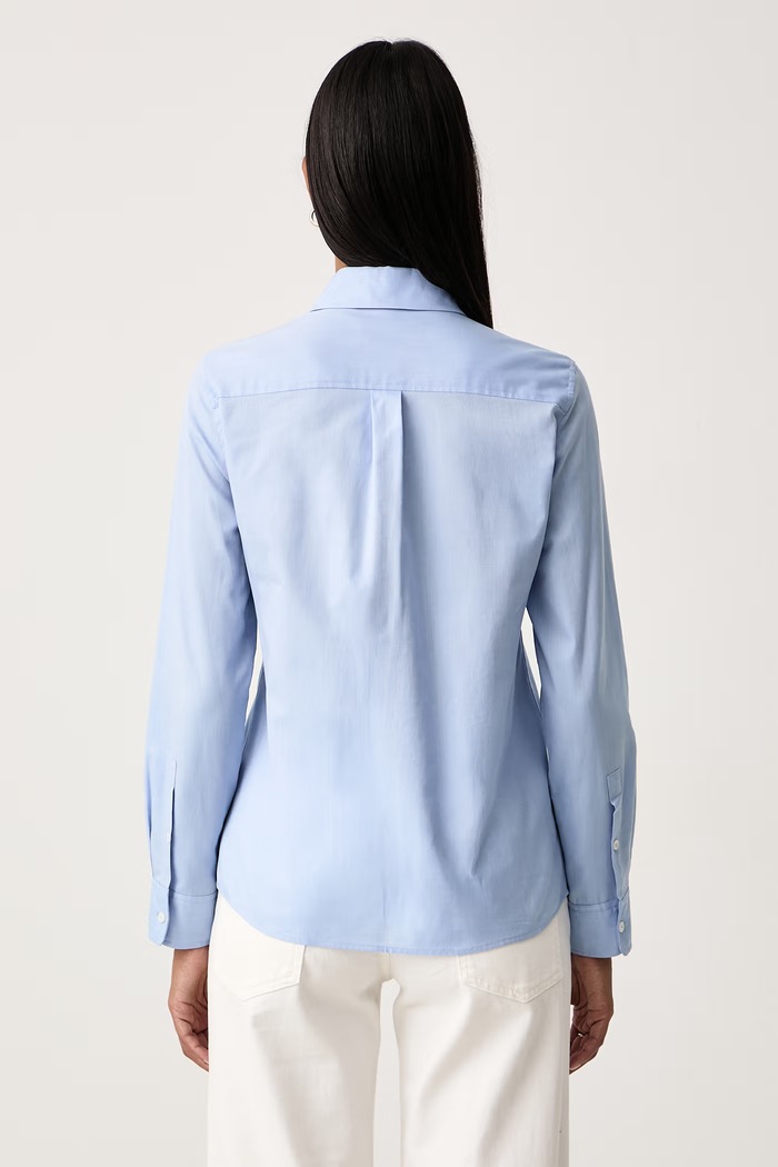 Odzież Weekend Max Mara Koszula damska bawełniana WKDCOBALTO 2625116032600 niebieski