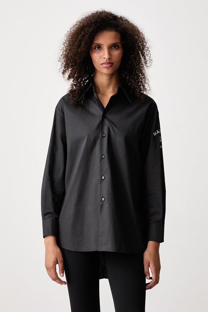 MM6 Maison Margiela Koszula damska bawełniana czarny S52DT0072.M35256