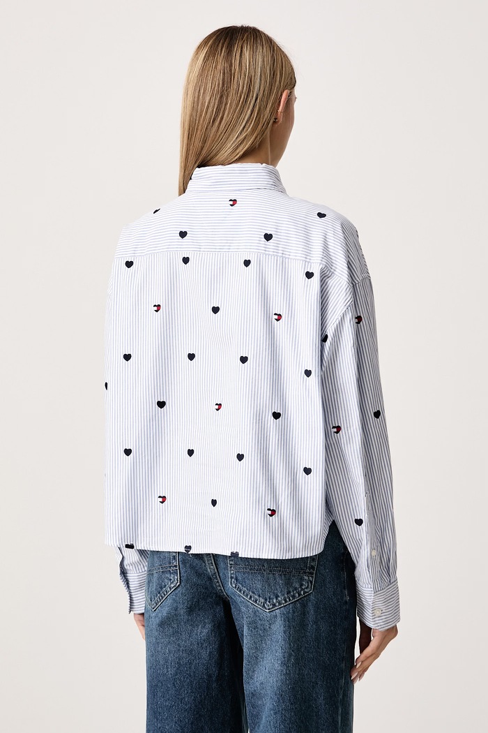 Odjeća Tommy Jeans Košulja za žene od pamuka DW0DW23438 plava