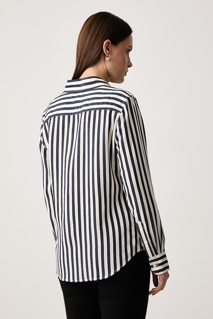 Ρούχα Tommy Hilfiger Πουκάμισο γυναικείο με βισκόζη WW0WW52927 σκούρο μπλε