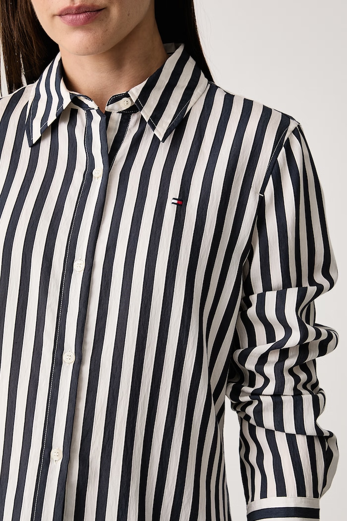 Πουκάμισο γυναικείο με βισκόζη Tommy Hilfiger WW0WW52927 σκούρο μπλε