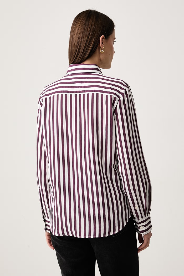 Ρούχα Tommy Hilfiger Πουκάμισο γυναικείο με βισκόζη WW0WW52927 μπορντό