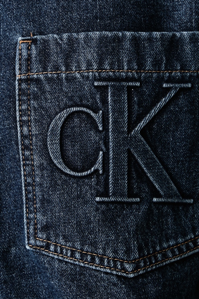 Jakna u stilu košulje ženska traper Calvin Klein Jeans mornarsko plava LV047H921G