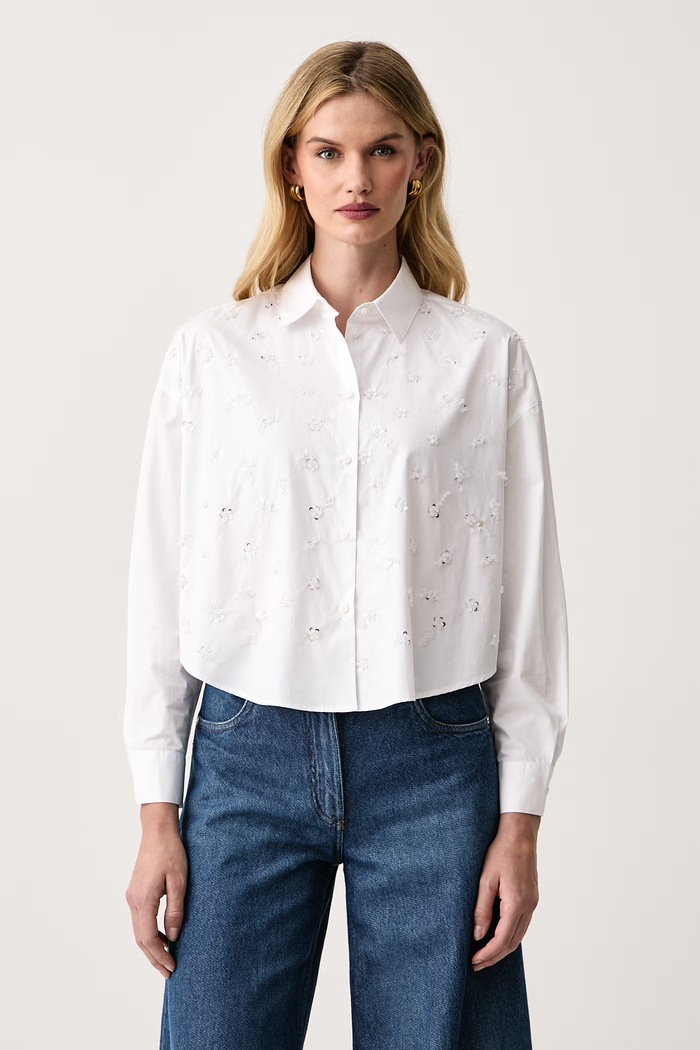 Armani Exchange Риза дамска от памук бял XW002975.AF12812