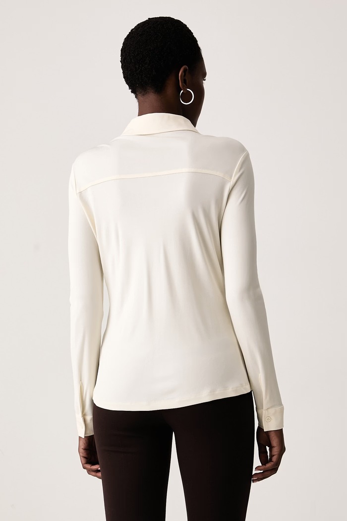 Oblečenie Sisley Košeľa dámska z viskózy 54HXLQ0BJ béžová